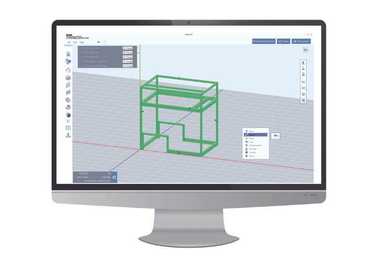 FRAMES - MISUMI aluminum extrusion design software