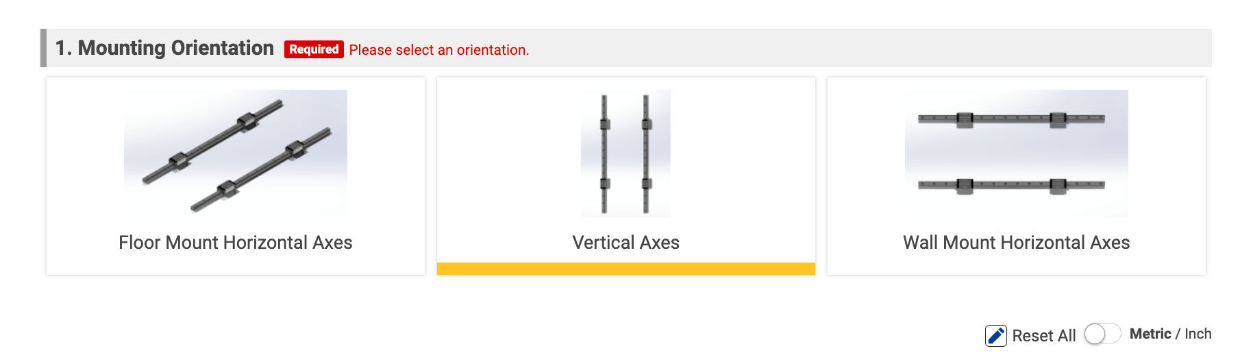 mounting orientation 